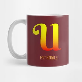 Letter U Initials Unique Name T-Shirt Mug